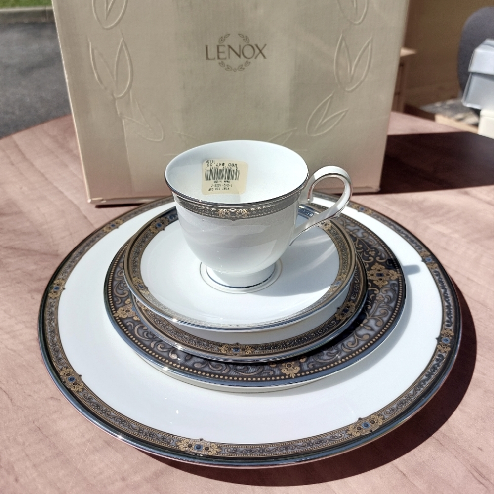 Antique Lenox Vintage Jewel 5 Piece Place Setting. NEW IN BOX.